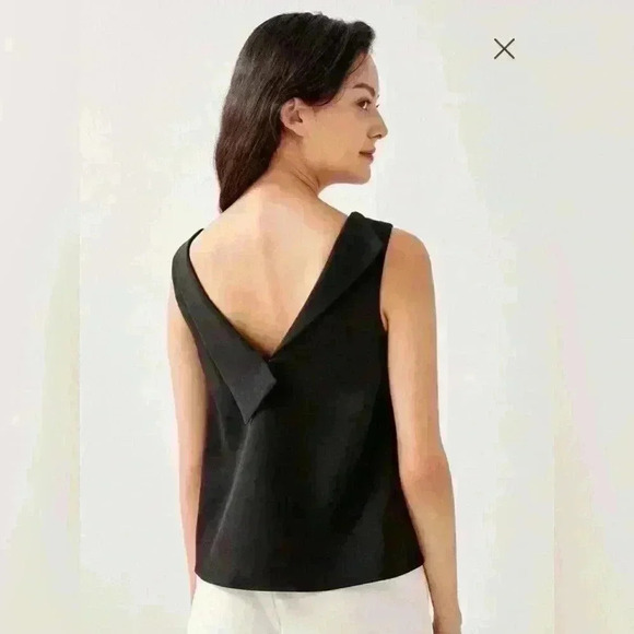 NWT Love, Bonito Top, Size S | Aaliyah Foldover Top in Black - Picture 1 of 5